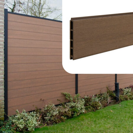 Losse schutting plank Elegance - Teak (Bruin)